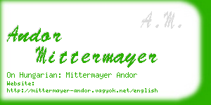 andor mittermayer business card